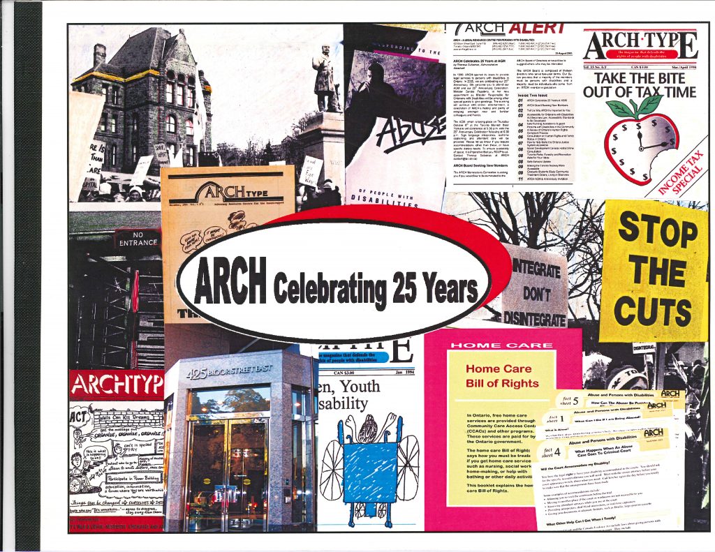 front cover of "ARCH Celebrating 25 Years" booklet