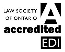 EDI accredited logo - this program is accredited by the Law Society of Ontario for Equality, Diversity and Inclusion Professionalism Hours (EDI Hours).